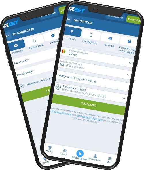 Créer un compte avec Inscription 1xBet